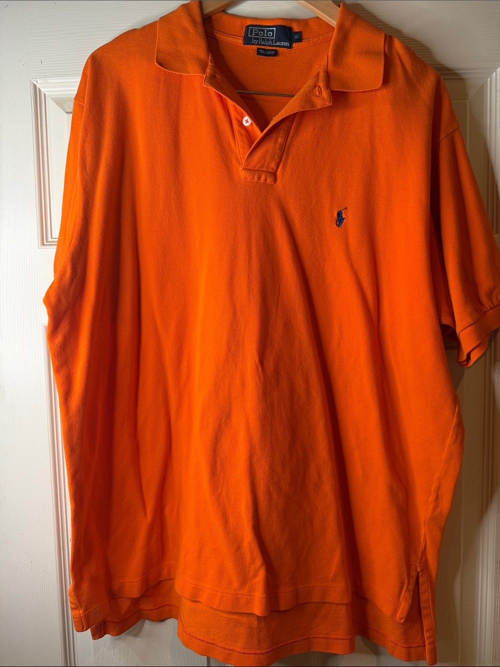 Polo by Ralph Lauren Orange Short-Sleeve Pique Polo with Navy Pony - Picture 2 of 5